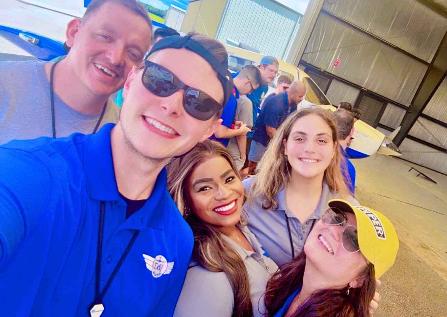 D&J Aviation Sanford flight school team at Orlando Sanford International Airport